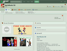 Tablet Screenshot of mariorocks128.deviantart.com