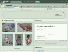 Tablet Screenshot of clothchick.deviantart.com