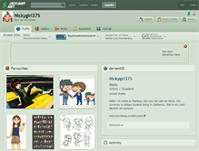 Tablet Screenshot of nickygirl375.deviantart.com