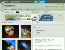 Tablet Screenshot of animewitch920.deviantart.com