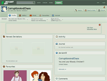 Tablet Screenshot of corruptionandchaos.deviantart.com