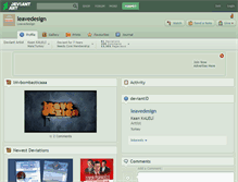 Tablet Screenshot of leavedesign.deviantart.com