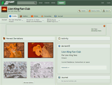 Tablet Screenshot of lion-king-fan-club.deviantart.com