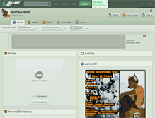 Tablet Screenshot of moriko-wolf.deviantart.com
