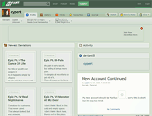 Tablet Screenshot of cypert.deviantart.com