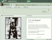 Tablet Screenshot of ghost1377.deviantart.com