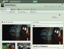 Tablet Screenshot of littleevilpikachu.deviantart.com