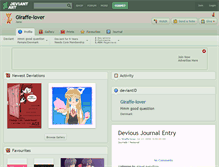 Tablet Screenshot of giraffe-lover.deviantart.com