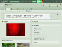 Tablet Screenshot of akito-momo.deviantart.com