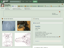 Tablet Screenshot of fuzzyfox.deviantart.com