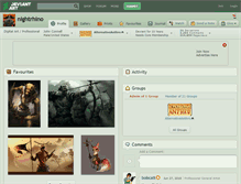 Tablet Screenshot of nightrhino.deviantart.com