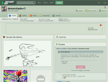 Tablet Screenshot of demonshadow3.deviantart.com