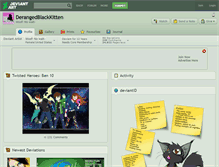 Tablet Screenshot of derangedblackkitten.deviantart.com