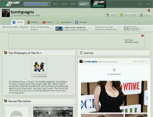 Tablet Screenshot of burningvegeta.deviantart.com