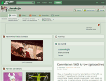 Tablet Screenshot of cutenekojin.deviantart.com