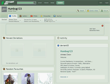 Tablet Screenshot of humbug123.deviantart.com