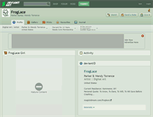 Tablet Screenshot of froglace.deviantart.com