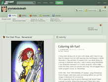 Tablet Screenshot of pixelatedxdeath.deviantart.com