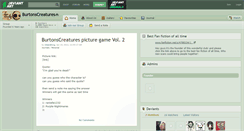 Desktop Screenshot of burtonscreatures.deviantart.com