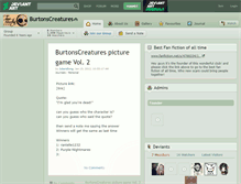 Tablet Screenshot of burtonscreatures.deviantart.com