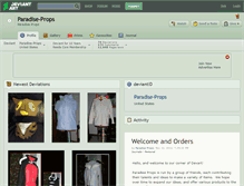 Tablet Screenshot of paradise-props.deviantart.com