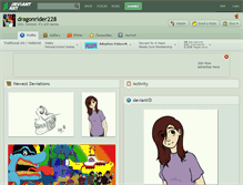 Tablet Screenshot of dragonrider228.deviantart.com