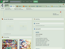 Tablet Screenshot of mjcn.deviantart.com