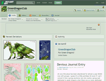 Tablet Screenshot of greendragonclub.deviantart.com