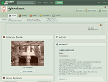 Tablet Screenshot of nightwalkercat.deviantart.com