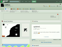 Tablet Screenshot of mattfury.deviantart.com