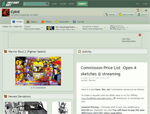 Tablet Screenshot of cylnx.deviantart.com