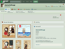 Tablet Screenshot of mamzellerouge.deviantart.com