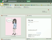 Tablet Screenshot of potato13.deviantart.com