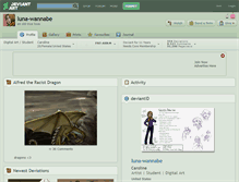 Tablet Screenshot of luna-wannabe.deviantart.com