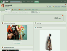 Tablet Screenshot of momomilk.deviantart.com