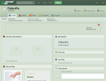 Tablet Screenshot of flybyrdfly.deviantart.com