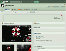 Tablet Screenshot of dumdummer.deviantart.com