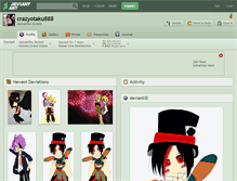 Tablet Screenshot of crazyotaku888.deviantart.com