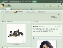 Tablet Screenshot of momijigirl.deviantart.com