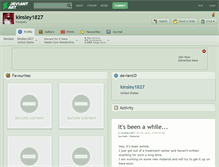 Tablet Screenshot of kinsley1827.deviantart.com