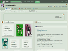 Tablet Screenshot of lizziekapookie.deviantart.com