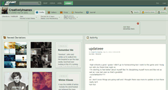 Desktop Screenshot of creativelyinsanex.deviantart.com