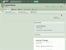 Tablet Screenshot of cosmicxkitsune.deviantart.com