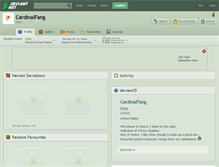 Tablet Screenshot of cardinalfang.deviantart.com