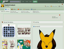 Tablet Screenshot of keatoncreature.deviantart.com