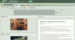 Desktop Screenshot of breath-defying.deviantart.com