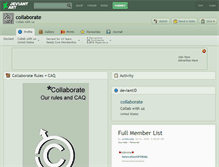 Tablet Screenshot of collaborate.deviantart.com