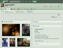 Tablet Screenshot of dragonwolf579.deviantart.com