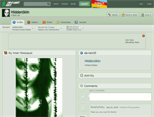 Tablet Screenshot of hiddenskin.deviantart.com