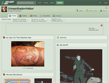 Tablet Screenshot of crimsonshadowwalker.deviantart.com